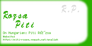 rozsa piti business card